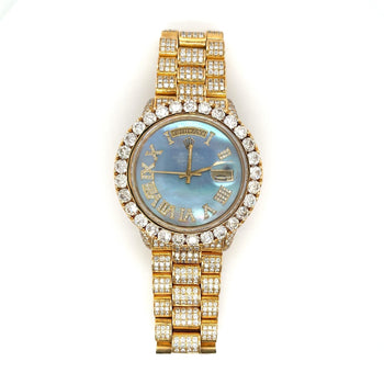 Rolex Presidential Day Date 18k Gold with MOP Dial and Fully Set Diamonds – Assay Jewelers