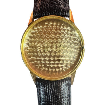 Rolex Speckled Gold Dial 33MM 18K Gold Precision Leather Watch – Assay Jewelers