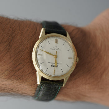 Rolex Tudor Prince 35mm Coca Cola 25 Years Service 14K Gold Watch – Assay Jewelers