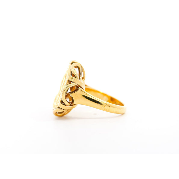 Salvador Dali For Piaget 'Dalí d'Or' 22K Gold Coin Ring in 18K Gold Setting | Retailed by Van Cleef & Arpels at Bergdorf Goodman Paris Jewels Boutique