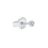 Einzelner Stecker 2,5 mm runder kleiner natürlicher Diamant Earring in 925er Sterlingsilber