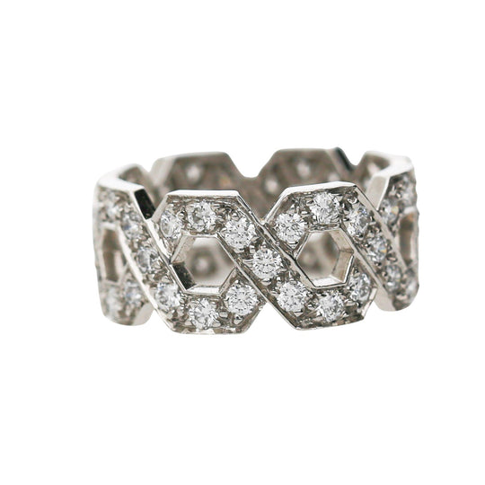 Tiffany & Co Hexagon 1.2 Carat Diamond Platinum Eternity Band Ring