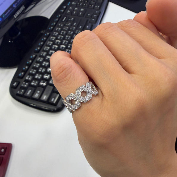 Tiffany & Co Hexagon 1.2 Carat Diamond Platinum Eternity Band Ring