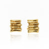 Tiffany & Co. 18K Gold Ribbed Huggie Latch Back Vintage Earrings