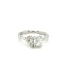 Toi Et Moi Emerald & Pear Cut Lab Diamond Engagement Ring in 18K White Gold