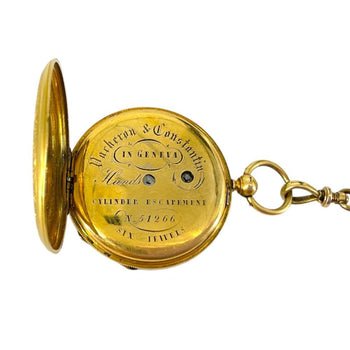 Vacheron Constantin 18K Gold Enamel Chatelaine Pocket Watch and Brooch – Assay Jewelers