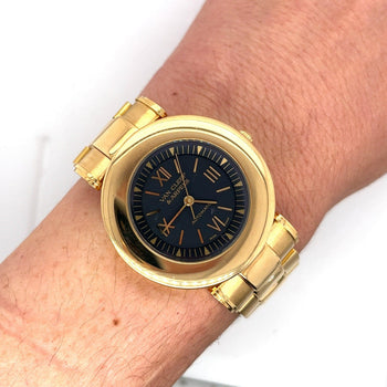 Orologio automatico Van Cleef & Arpels in oro 18K, quadrante nero, 37MM, con bracciale in oro – Assay Jewelers