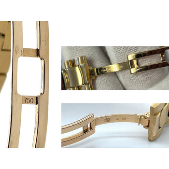 Orologio automatico Van Cleef & Arpels in oro 18K, quadrante nero, 37MM, con bracciale in oro – Assay Jewelers
