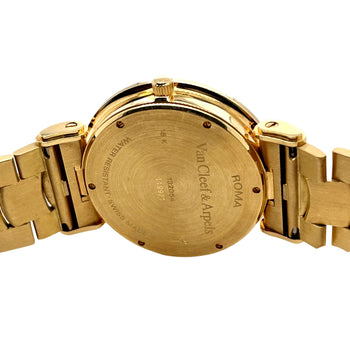 Orologio automatico Van Cleef & Arpels in oro 18K, quadrante nero, 37MM, con bracciale in oro – Assay Jewelers