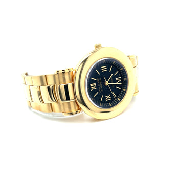 Orologio automatico Van Cleef & Arpels in oro 18K, quadrante nero, 37MM, con bracciale in oro – Assay Jewelers