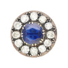 Victorian Era 3.82 Carat No Heat Sapphire and Diamond GRS Certified Brooch