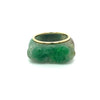 Vintage 14K Yellow Gold Detachable Carved Jadeite Jade Ring