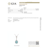 Vintage Art Deco Era GIA Certified Aquamarine and Old Euro Cut Diamond Necklace