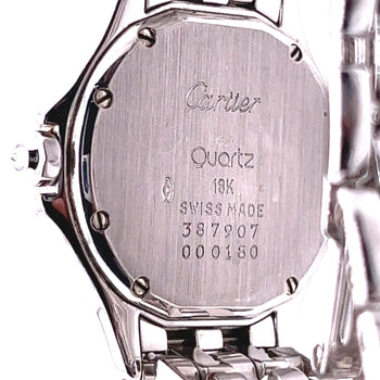 Vintage Cartier 28mm Round Dial Ballon Watch in 18k White Gold with Diamonds – Assay Jewelers