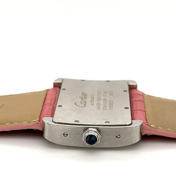 Vintage Cartier Divan 2612 Ladies Wrist Watch W/ Pink Leather Strap – Assay Jewelers