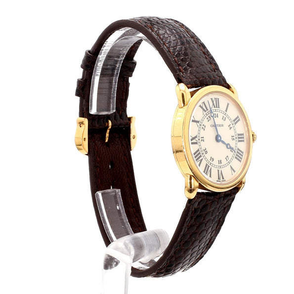 Vintage Cartier Ronde Louis 2886 Quartz 29mm 18K Gold Watch