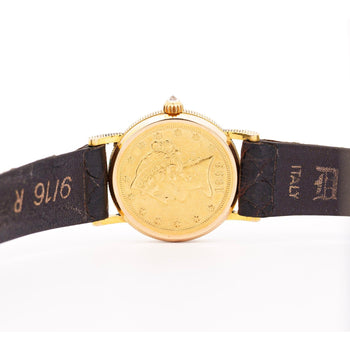 Vintage Corum 1899 5-Dollar USA Gold Coin Watch Face in Original Box with Crocodile Strap – Assay Jewelers