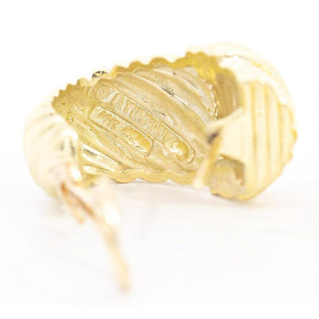 Boucles d’oreilles à clip Anciens David Yurman en or jaune 14K, motif « câble corde » – Assay Jewelers