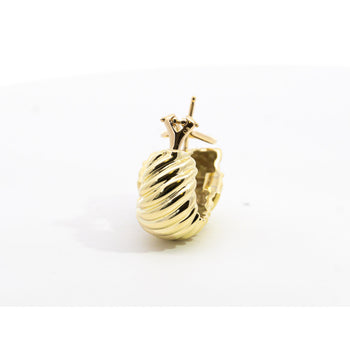 Anciens boucles d'oreilles à clip David Yurman en or jaune 14K, motif « Cable Rope » – Assay Jewelers