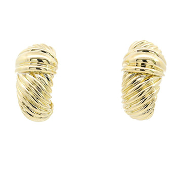 Anciens David Yurman boucles d’oreilles à clip en or jaune 14K, motif câble et corde – Assay Jewelers
