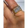 Vintage Diamond Cluster and Gold Mens Pinky Ring