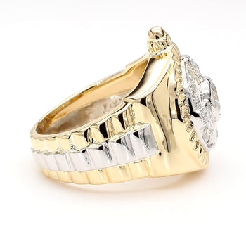 Vintage Diamond Platinum and 18K Gold Unisex Watch Face Ring – Assay Jewelers
