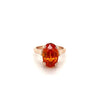 Vintage GIA Certified 11.16 Carat Oval Orange Sapphire in 14K Rose Gold