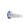 Vintage GIA Certified 4 Carat Marquise-Cut Ceylon Sapphire & Diamond Platinum Ring