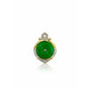 Vintage Jadeite Jade and Diamond Circular Pendant in 14k Gold