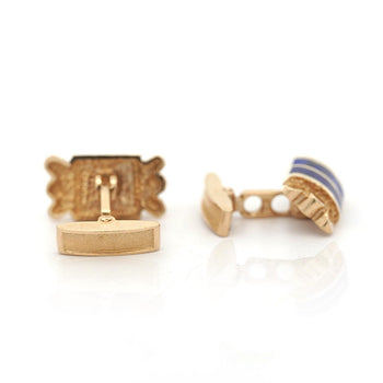 Vintage Lapis Lazuli 14K Gold Nugget Textured Cufflinks – Assay Jewelers
