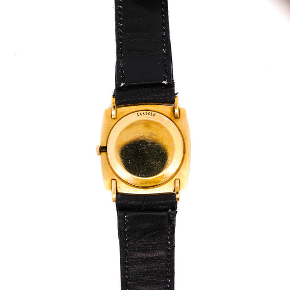 Vintage Omega D6660 27mm 18K Gold Cushion Manual Watch Watch
