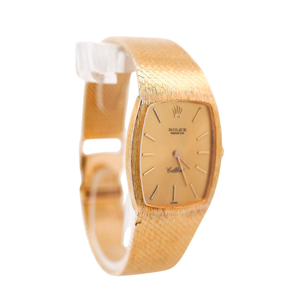Vintage Rolex Cellini 3807 Champagne Dial 18K Gold Manual Watch