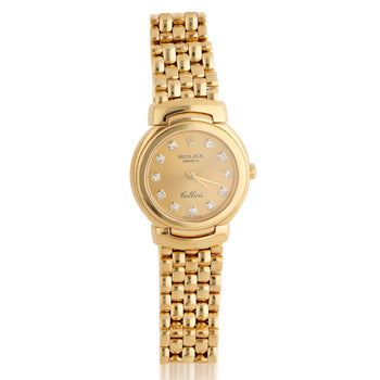 Vintage Rolex Cellini 6621 Diamond Hour Marker 18K Gold 26mm Watch – Assay Jewelers