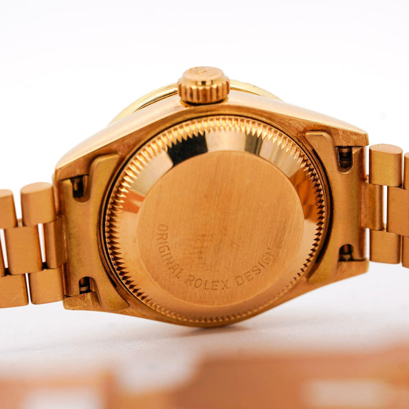 Vintage Rolex Datejust Presidential Diamond Ruby 18K Gold Watch