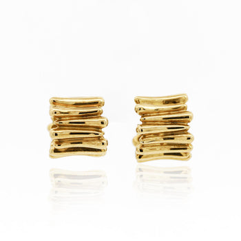 Vintage Tiffany & Co. Ribbed 18K Gold Ring & Earring Jewelry Set – Assay Jewelers