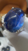 20 Carat Royal Blue No Heat Burma Sapphire & Diamond Ring