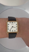 Vintage Cartier 14k Gold Manual Wind 25mm Square Case Watch