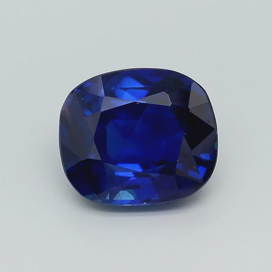 AGL Certified 5.75 Carat Burma No Heat Cushion Cut Blue Sapphire Loose Stone