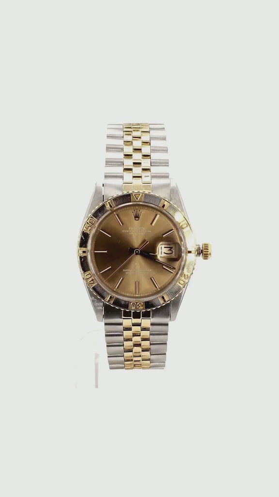 Vintage Rolex Datejust Thunderbird Turn-O-Graph Two Tone Gold Steel Watch