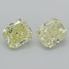 GIA Certified 10.52 Carat Fancy Light Yellow Radiant Cut Diamond Pair Loose