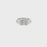 IGI Cert. 2.54 Carat Lab Grown Radiant Cut Diamond East West Half Bezel Ring